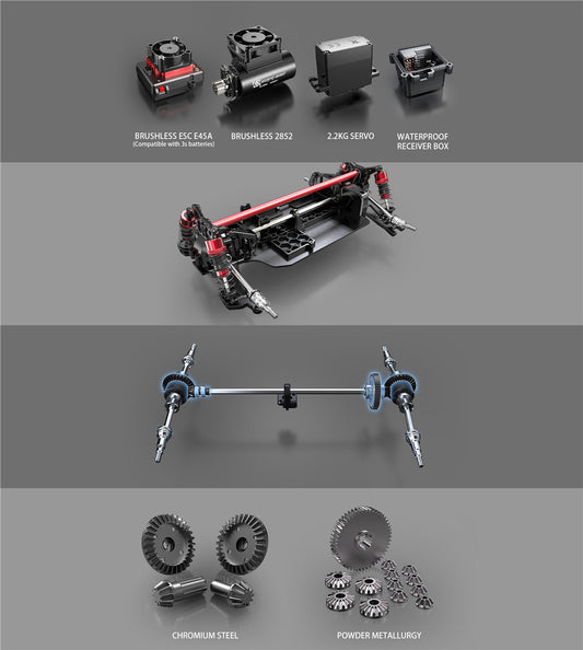 Brushless RC Car High Speed Drift Truck 24g Remote Control Car